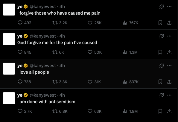 Kanye posts bizarre tweets after 2 Jews shot to death in DC terror attack