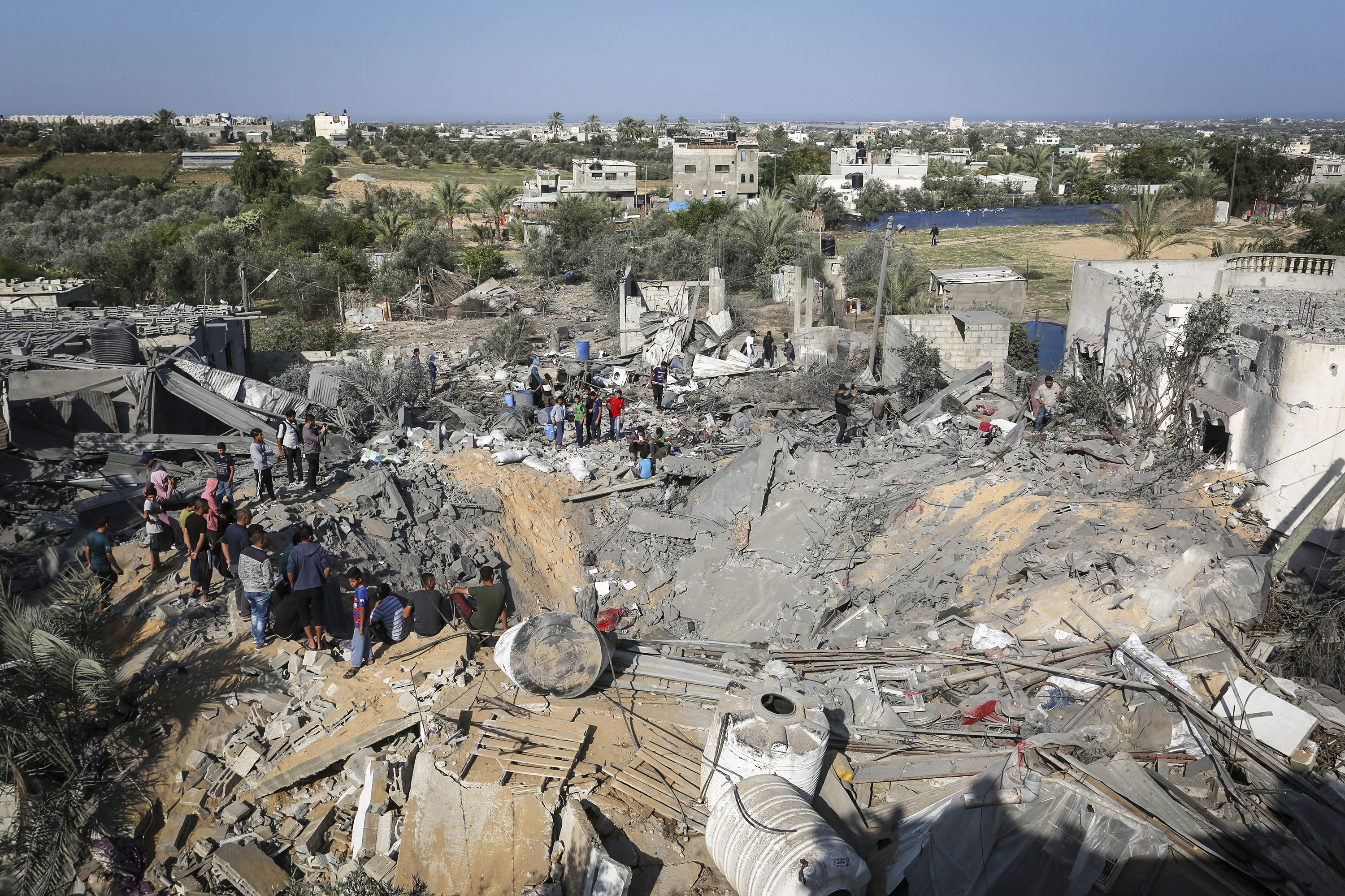 Impact of an IAF bombing. Archive.