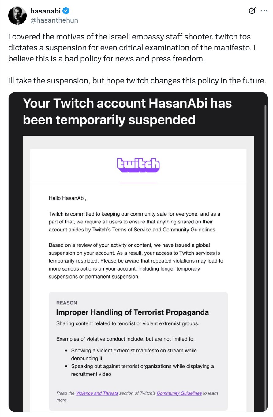 Piker's Twitch statement.