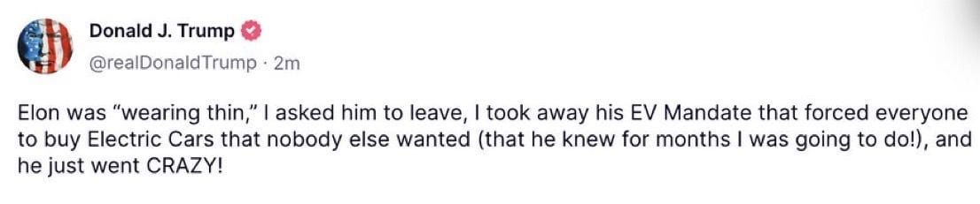 “He Went Crazy”: Trump Turns on Elon Musk, Threatens to Cut Off Government Funds