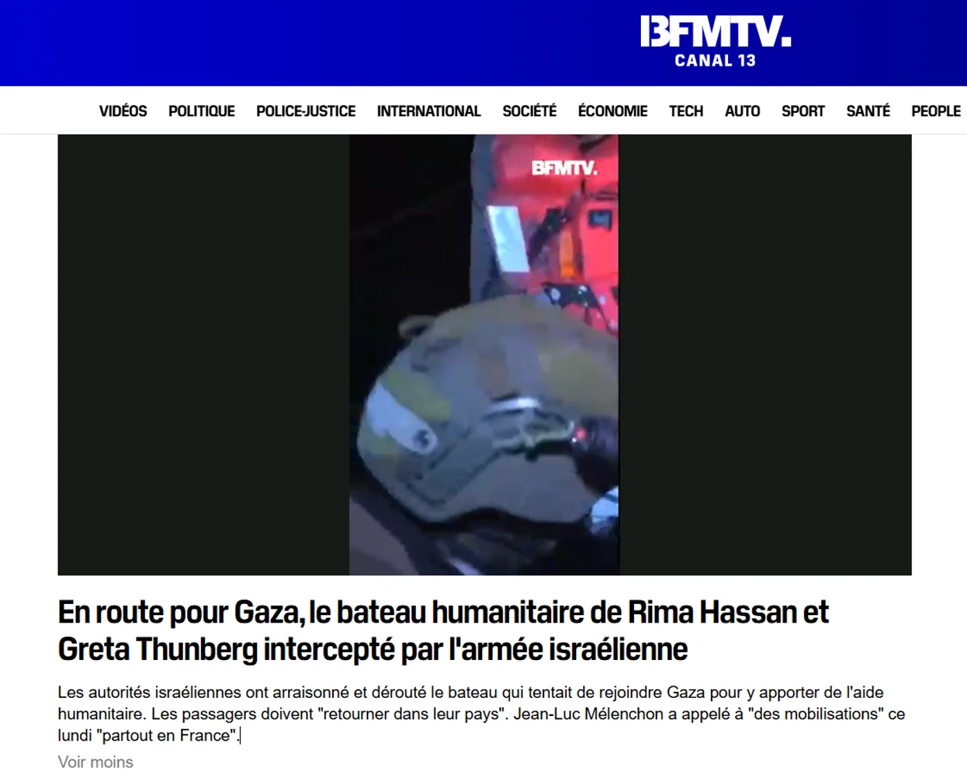 "Mysterious White Substance": How the World Covered Israel's Seizure of Greta's Gaza Flotilla 