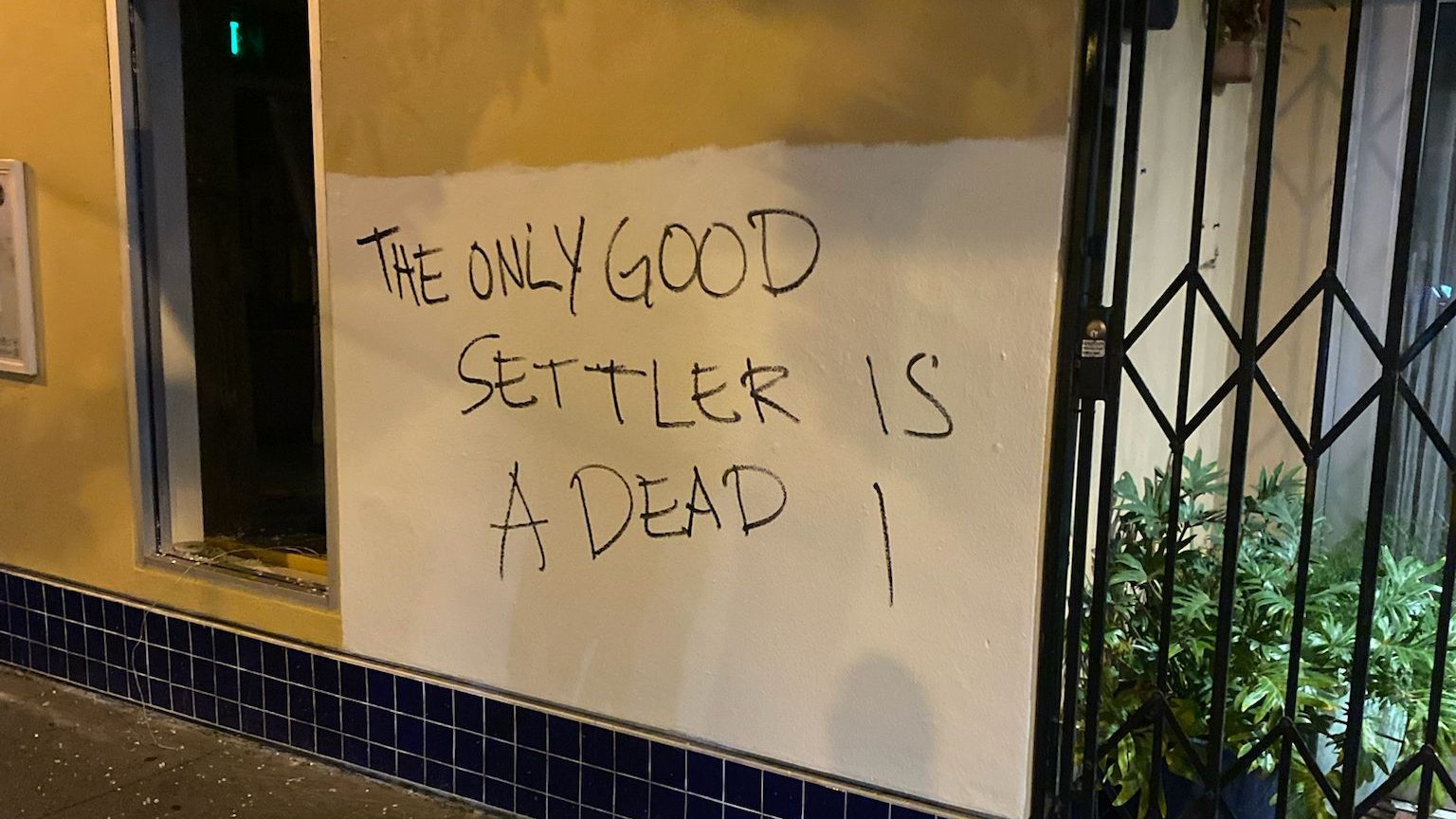 Antisemitic graffiti.