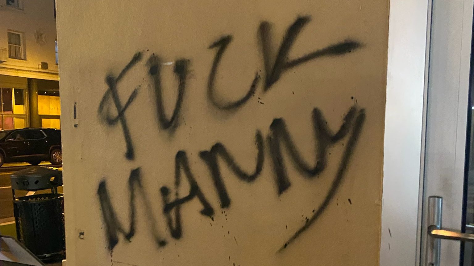 Antisemitic graffiti.