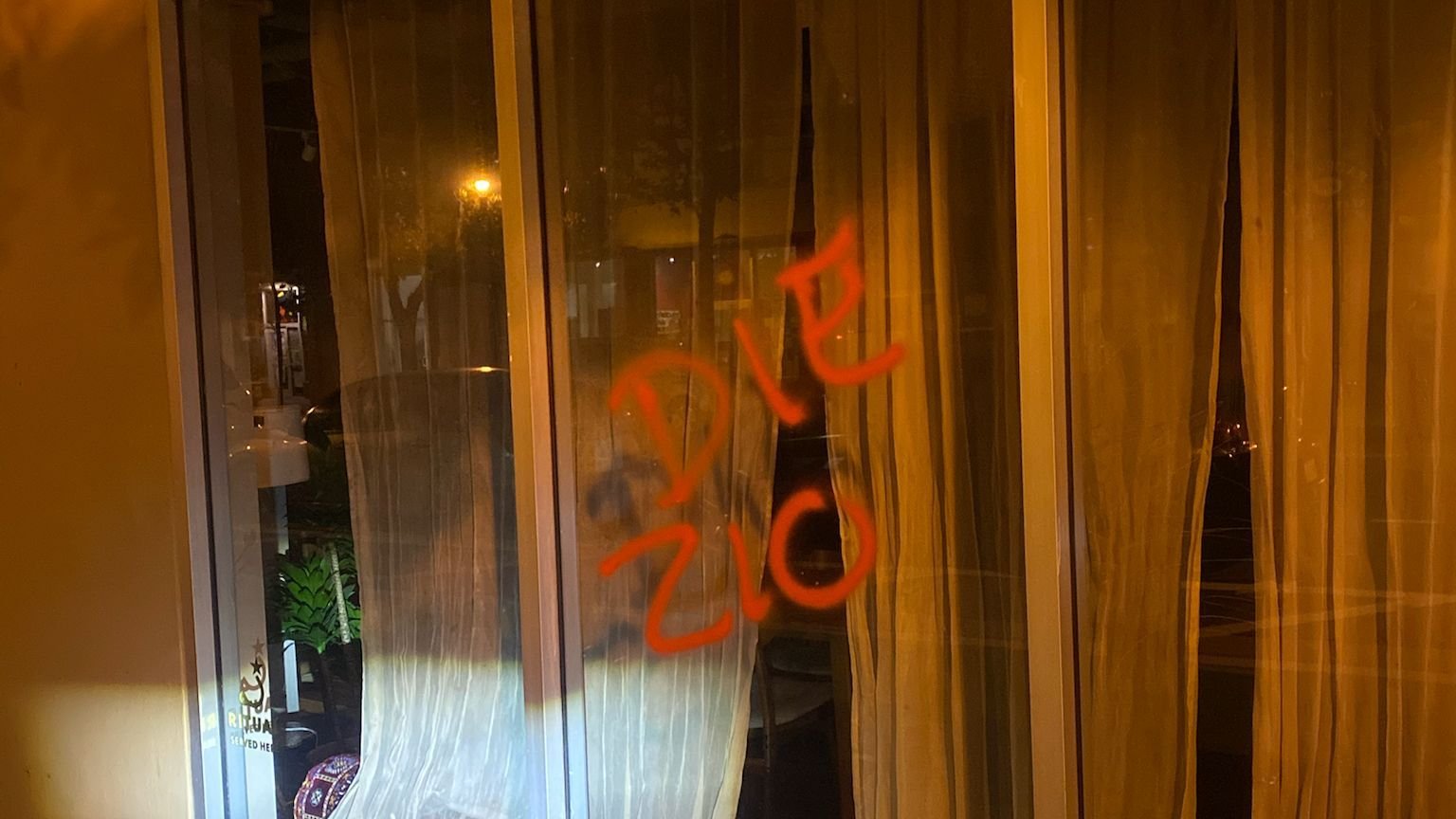 Antisemitic graffiti.