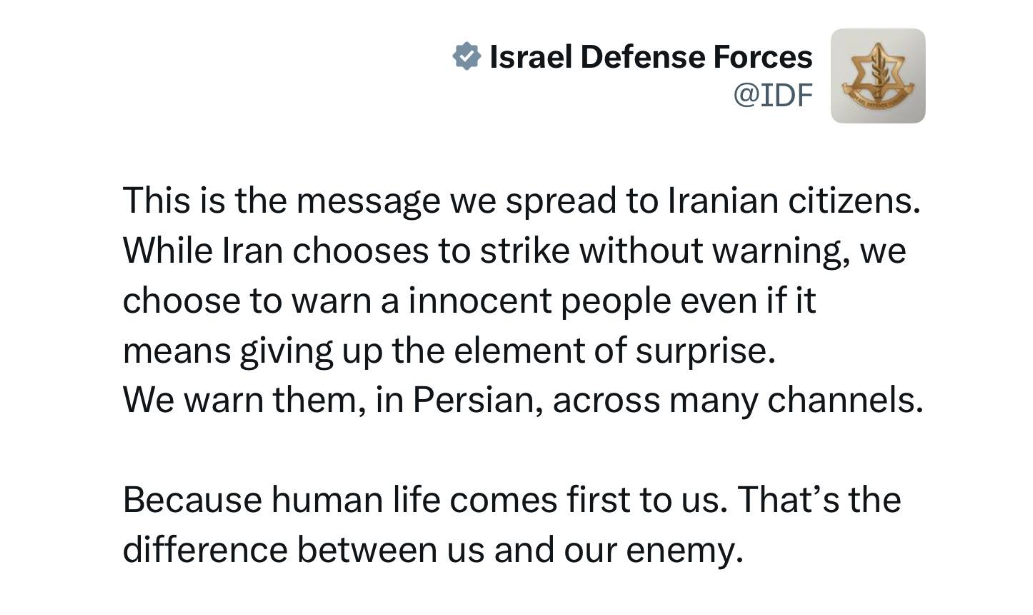 IDF Issues Unprecedented Evacuation Warning to Iranian Civilians Near Military Sites