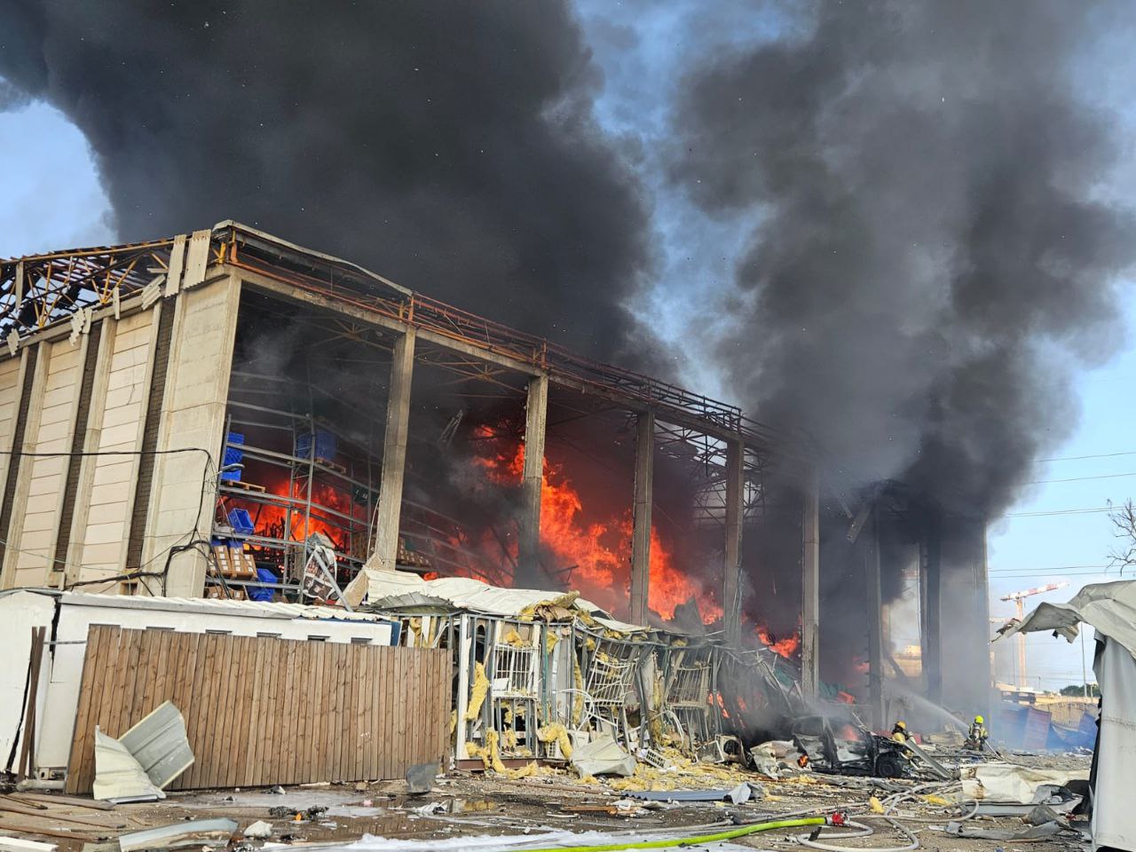 Damage in the Sharon area, after Iran's ballistic missile barrage