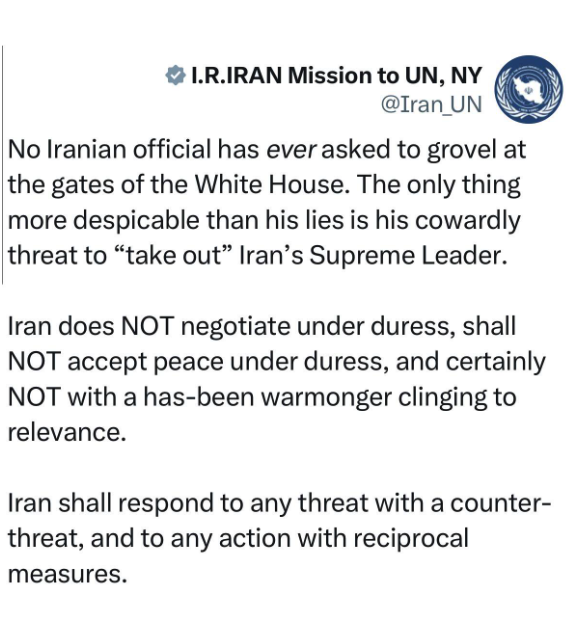 Iran Defies U.S. Threats in Fiery UN Statement, Vows Retaliation as War With Israel Escalates