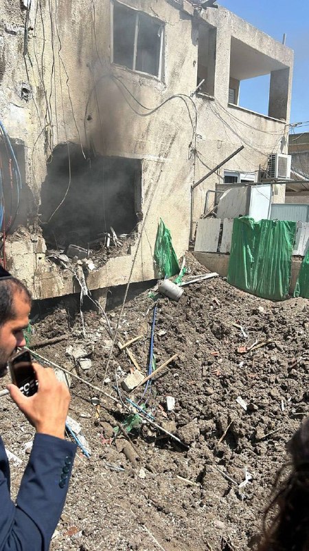 Footage of direct missile strike on home in Beit Shean, June 21, 202