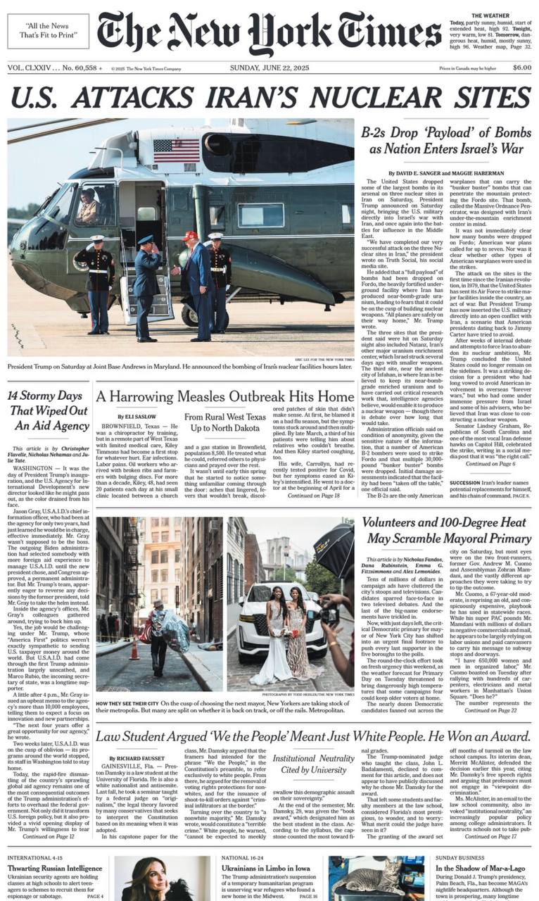 How U.S. Media Has Covered Trump's Bold Iran Strike