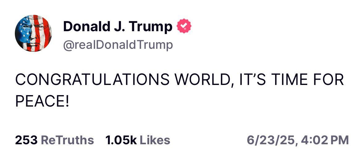 Trump on Iranian missile response: "Very weak"