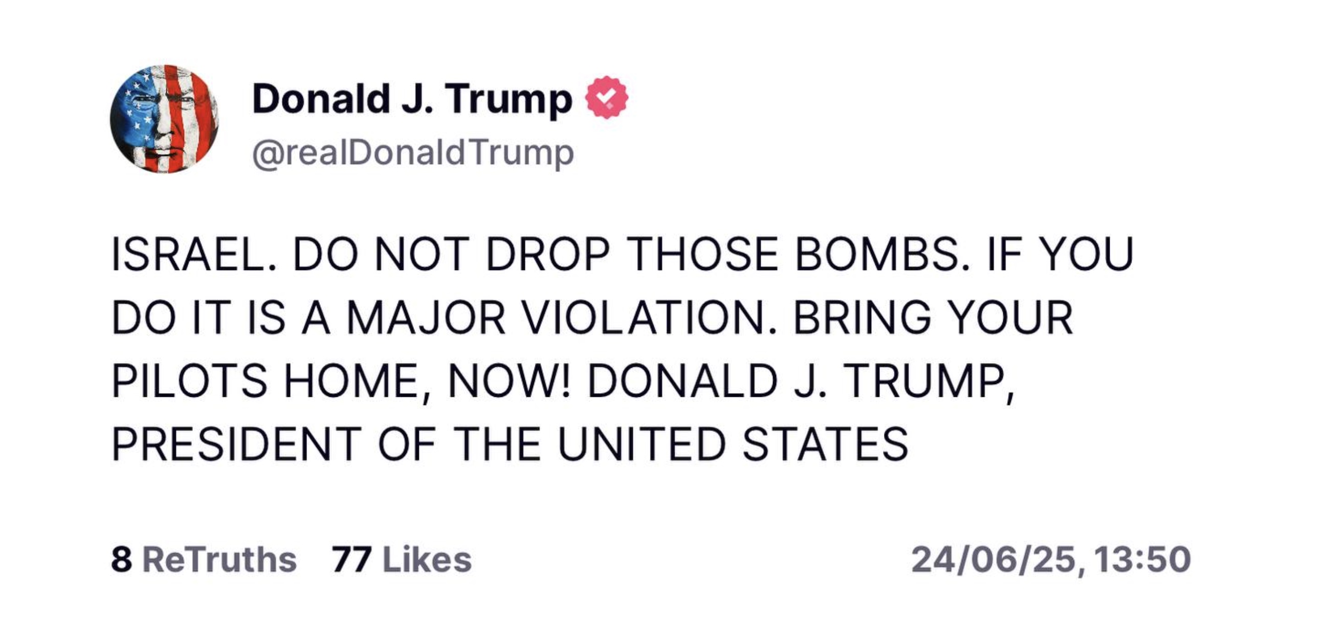 Shock in Israel: Trump Turns Against Israel