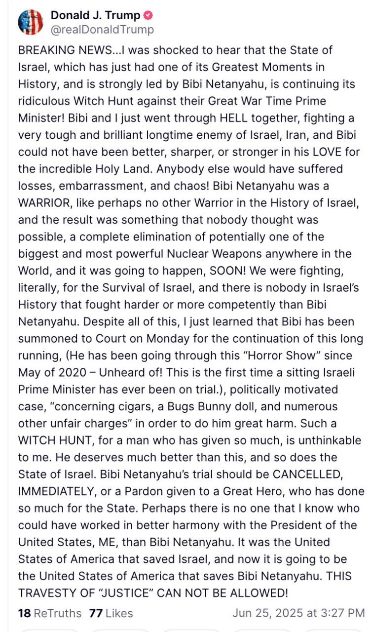 Trump Shocks Israel: “America Saved Israel – Now We’ll Save Bibi”