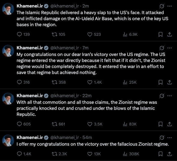 Is Khamenei dead or just missing? And who is posting on his X account?