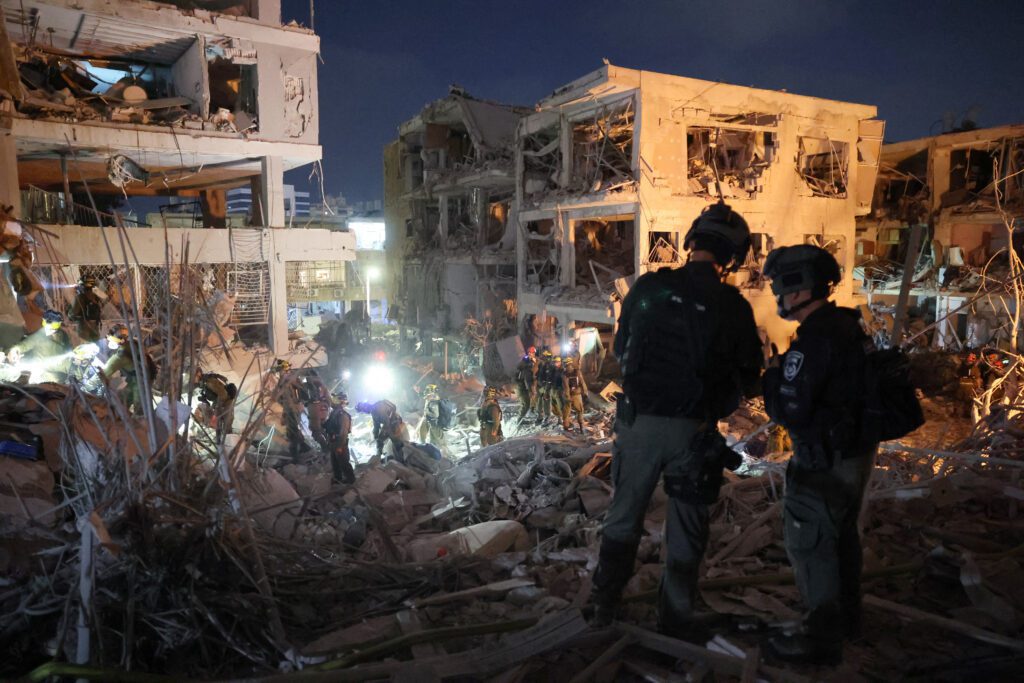 Damage from Iran's missiles