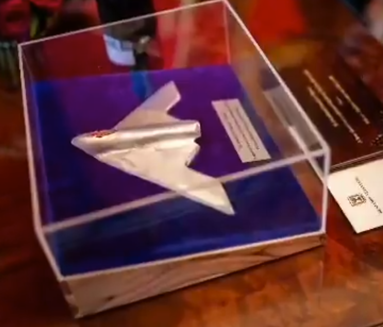 Netanyahu Gifts Trump ‘B-2 Mezuzah’ Crafted from Iranian Missile Shrapnel | WATCH
