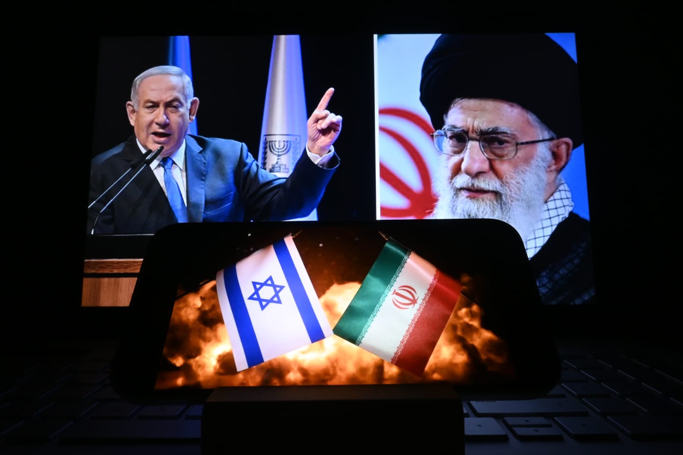 Benjamin Netanyahu and Ayatollah Ali Khamenei