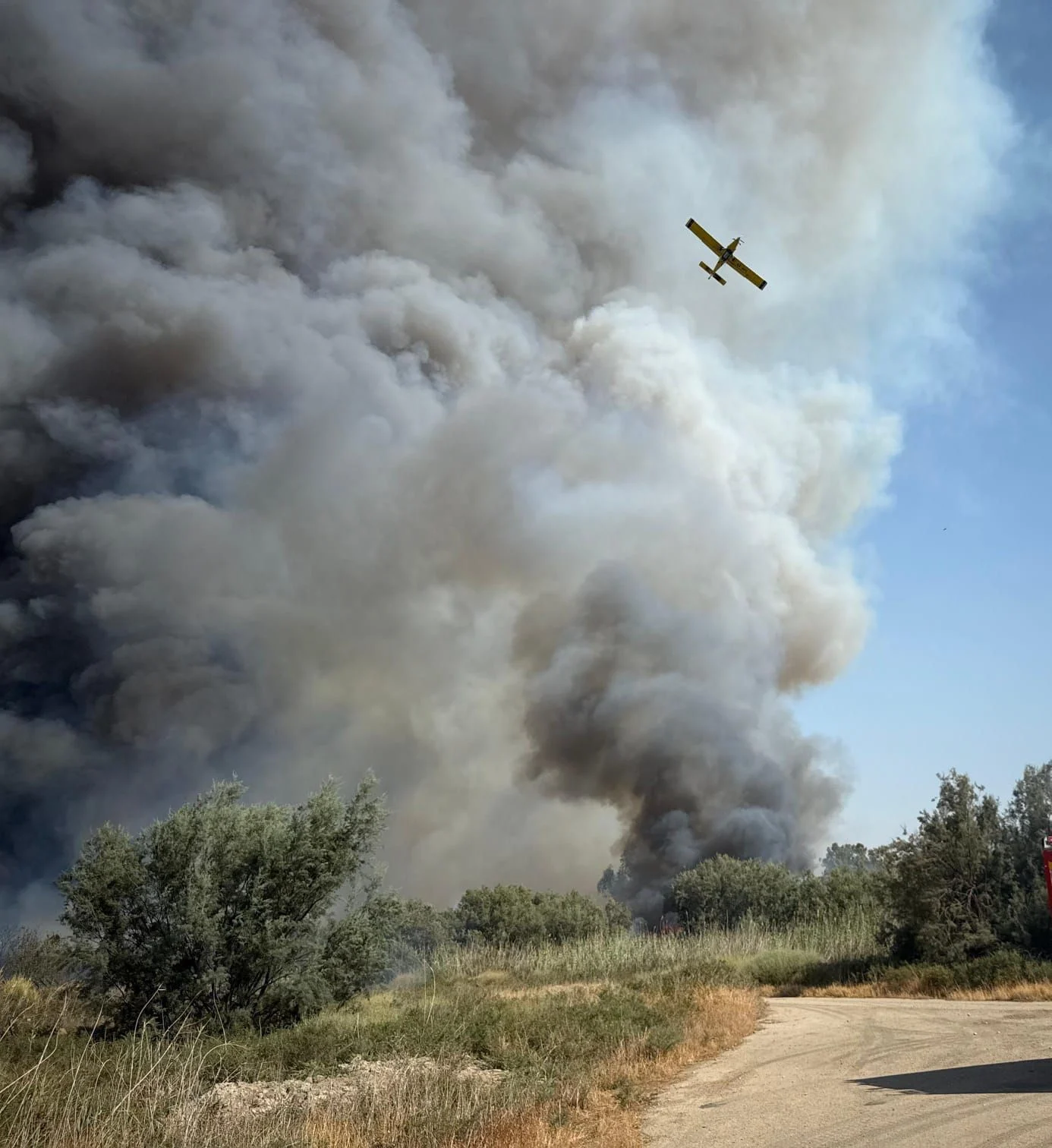 Massive Fire  in Jordan Valley