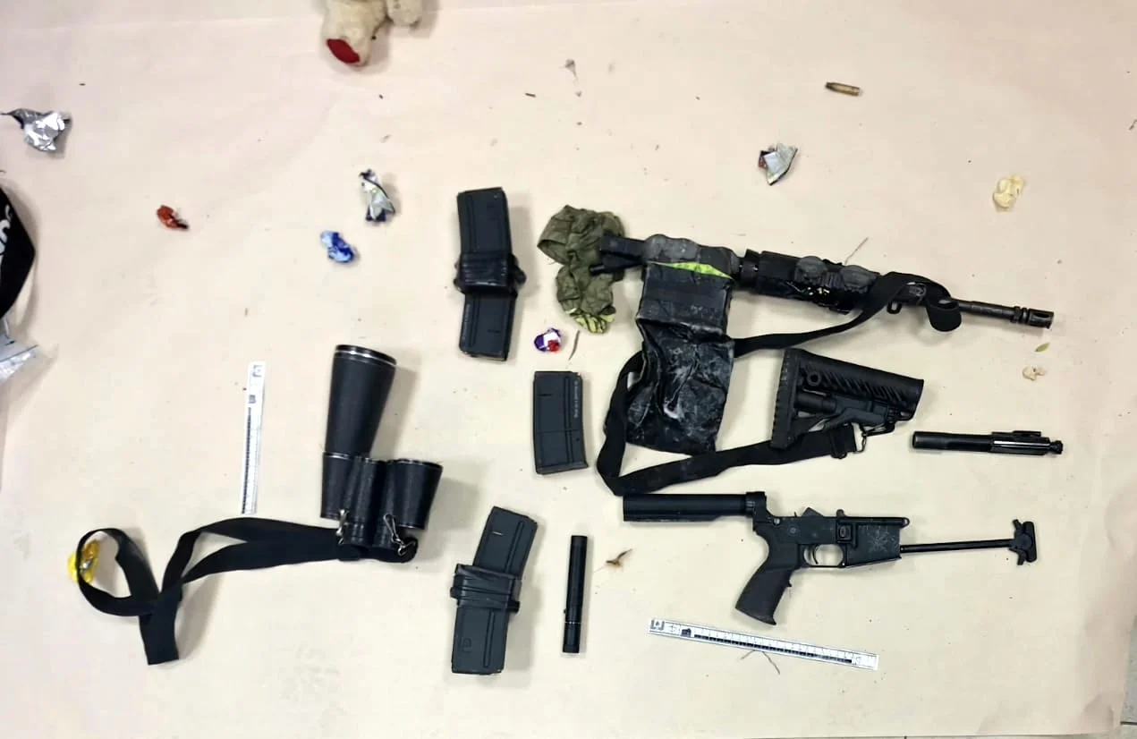 Weapons found on the terrorists