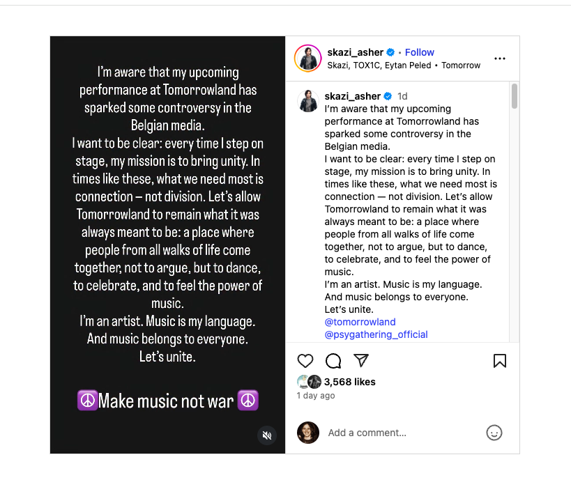 Tomorrowland Cancels DJ Skazi's Performance