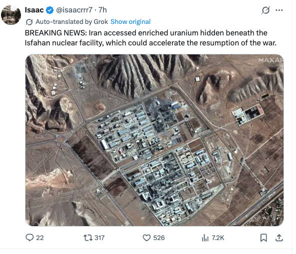 Increased Activity at Iran’s Isfahan Nuclear Site Raises Concerns 