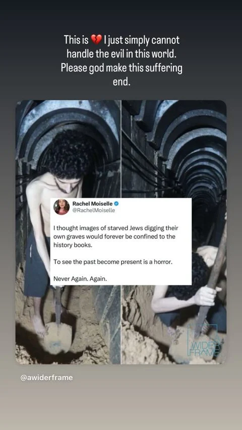 post on Hamas footage of hostage Evyatar David