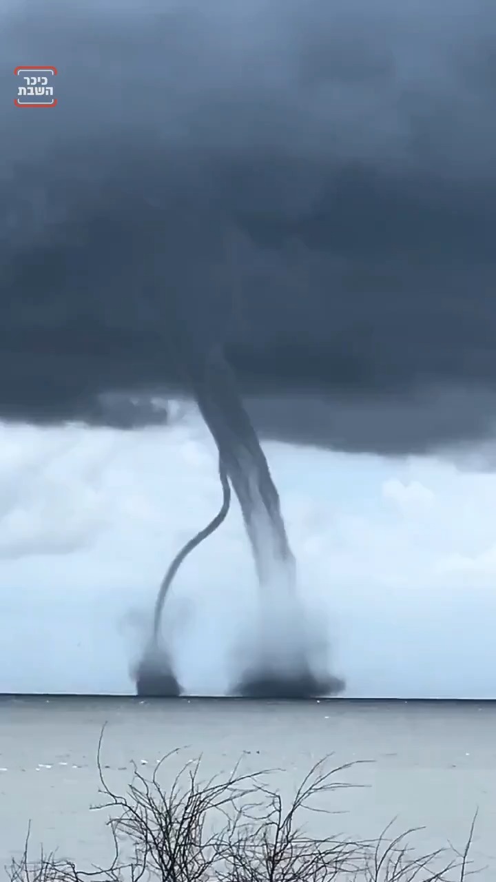 Rare Weather Phenomenon: Twin Waterspouts Merge Off Italy's Eastern Coast