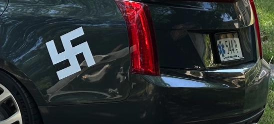 Swastika decal on ex-EMT's car spotted in New York, August 2025