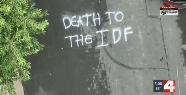 “Death to IDF” Graffiti