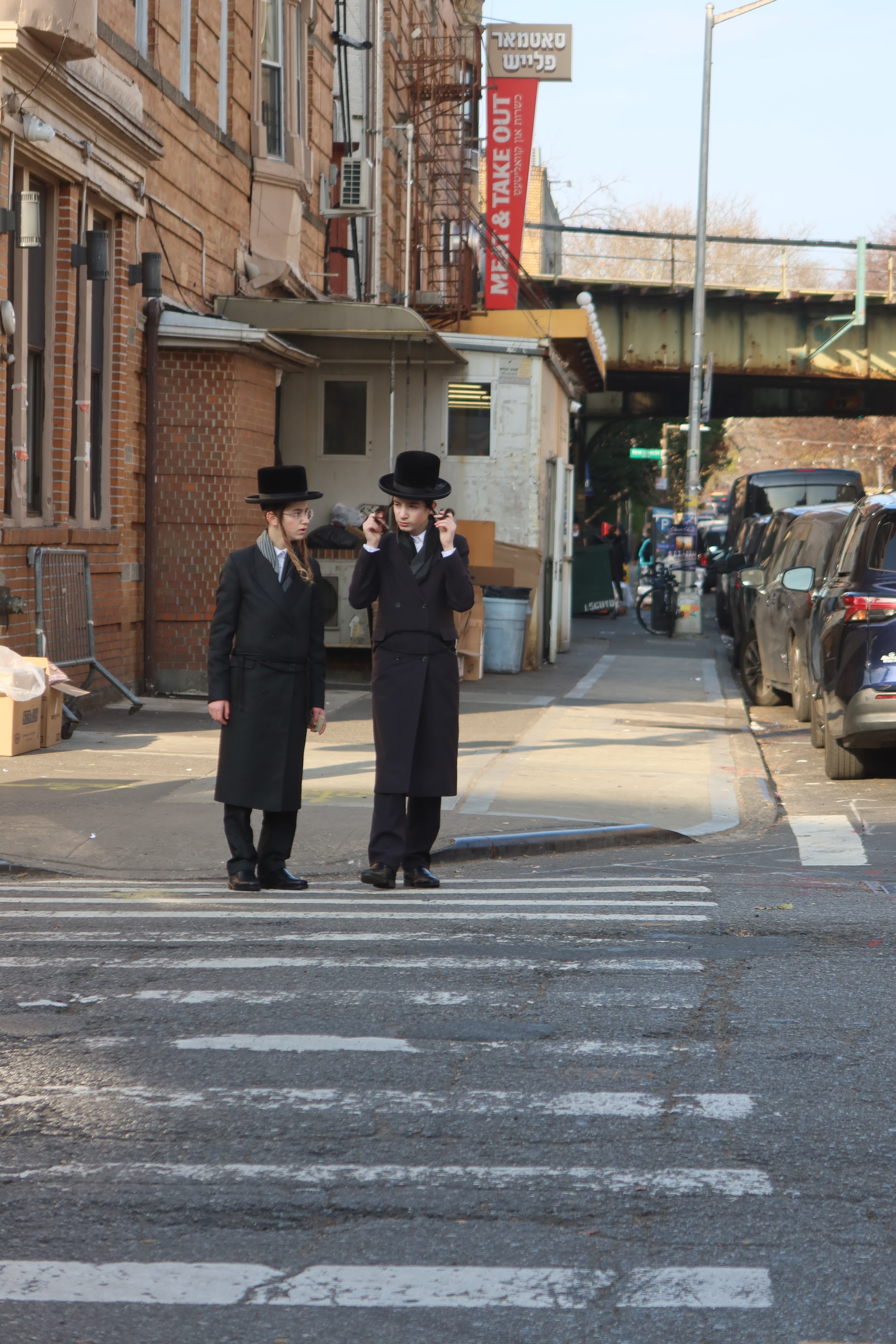 Orthodox Jews on the streets of Brooklyn, New York City