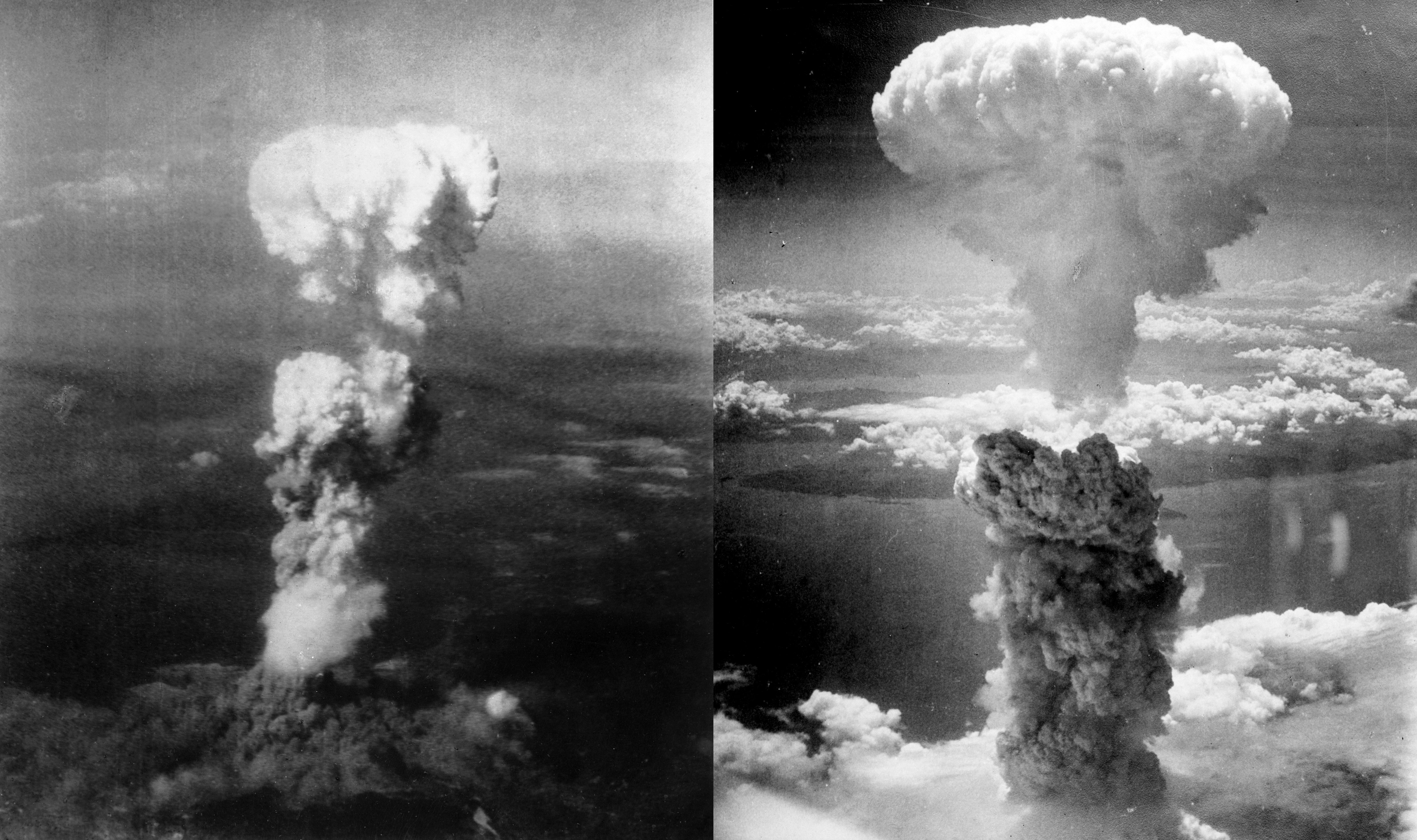 Atom Bombs over Hiroshima and Nagasaki