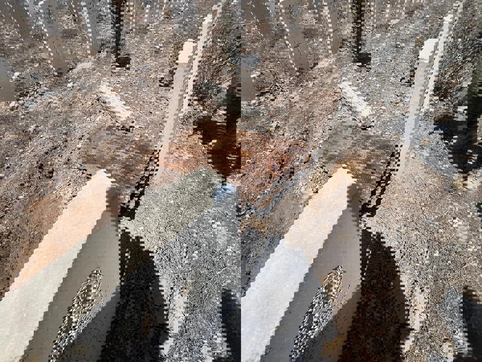 ocket launchers hidden inside a Christian cemetery