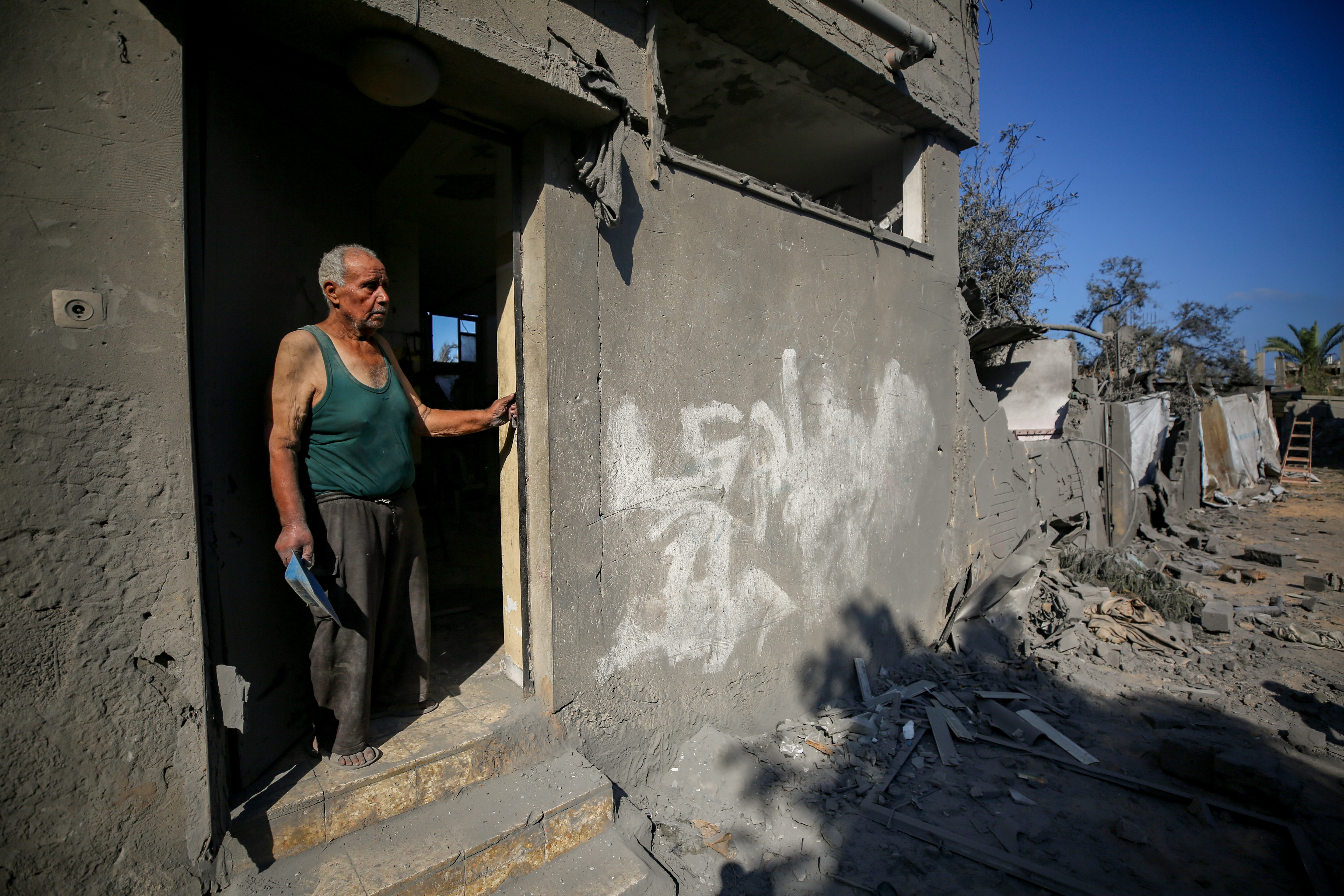 Nuseirat refugee camp in the central Gaza Strip, on August 6, 2025. 