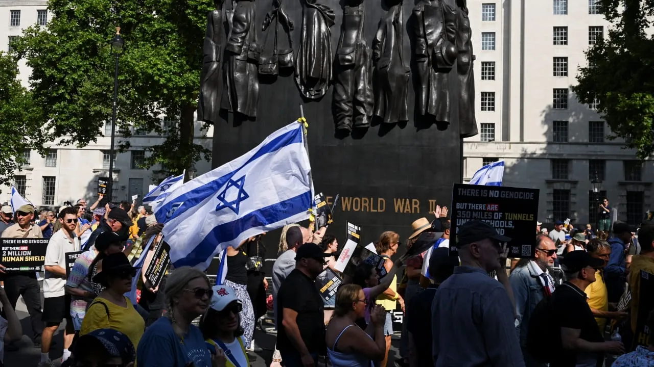 Protest in London calling for the release of the hostages