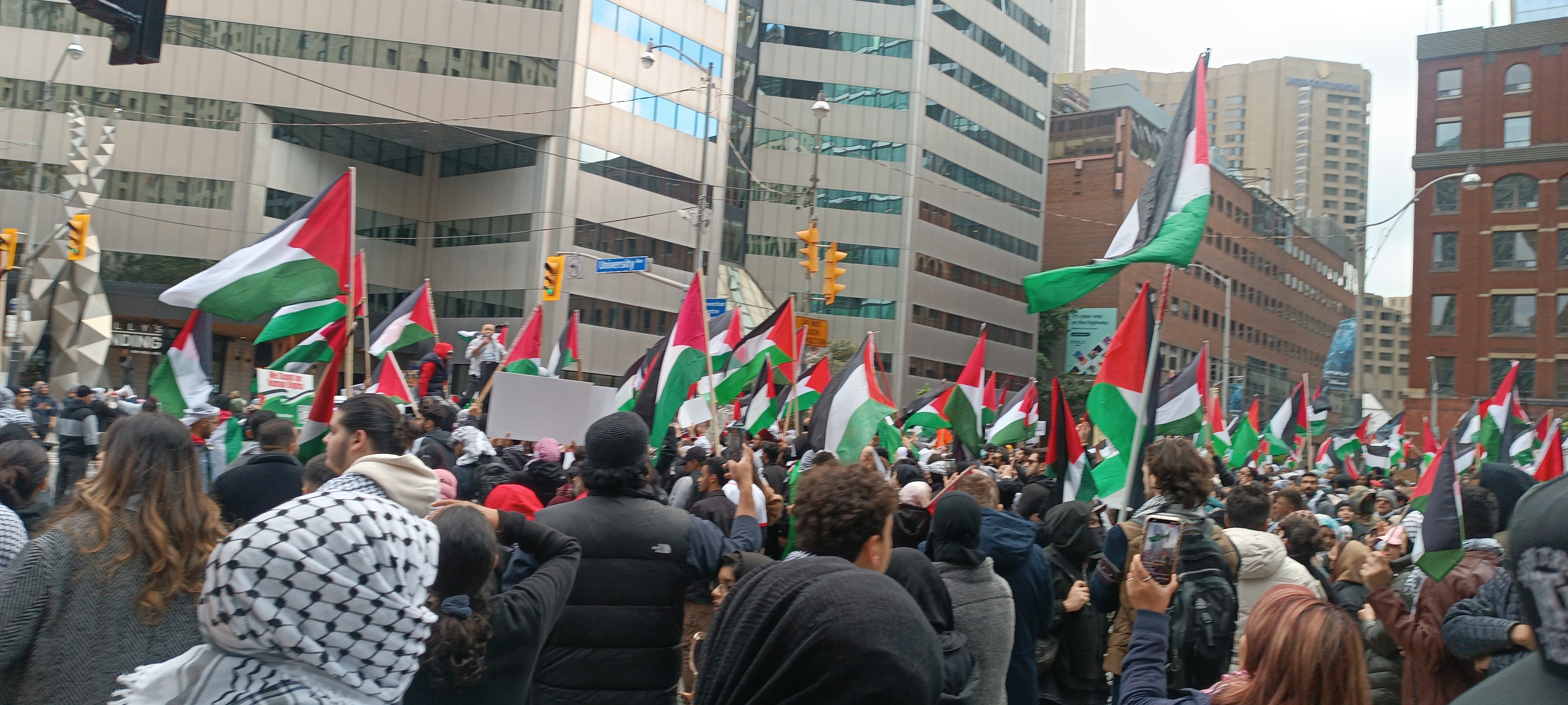 Pro Palestinian rally in Toronto Canada