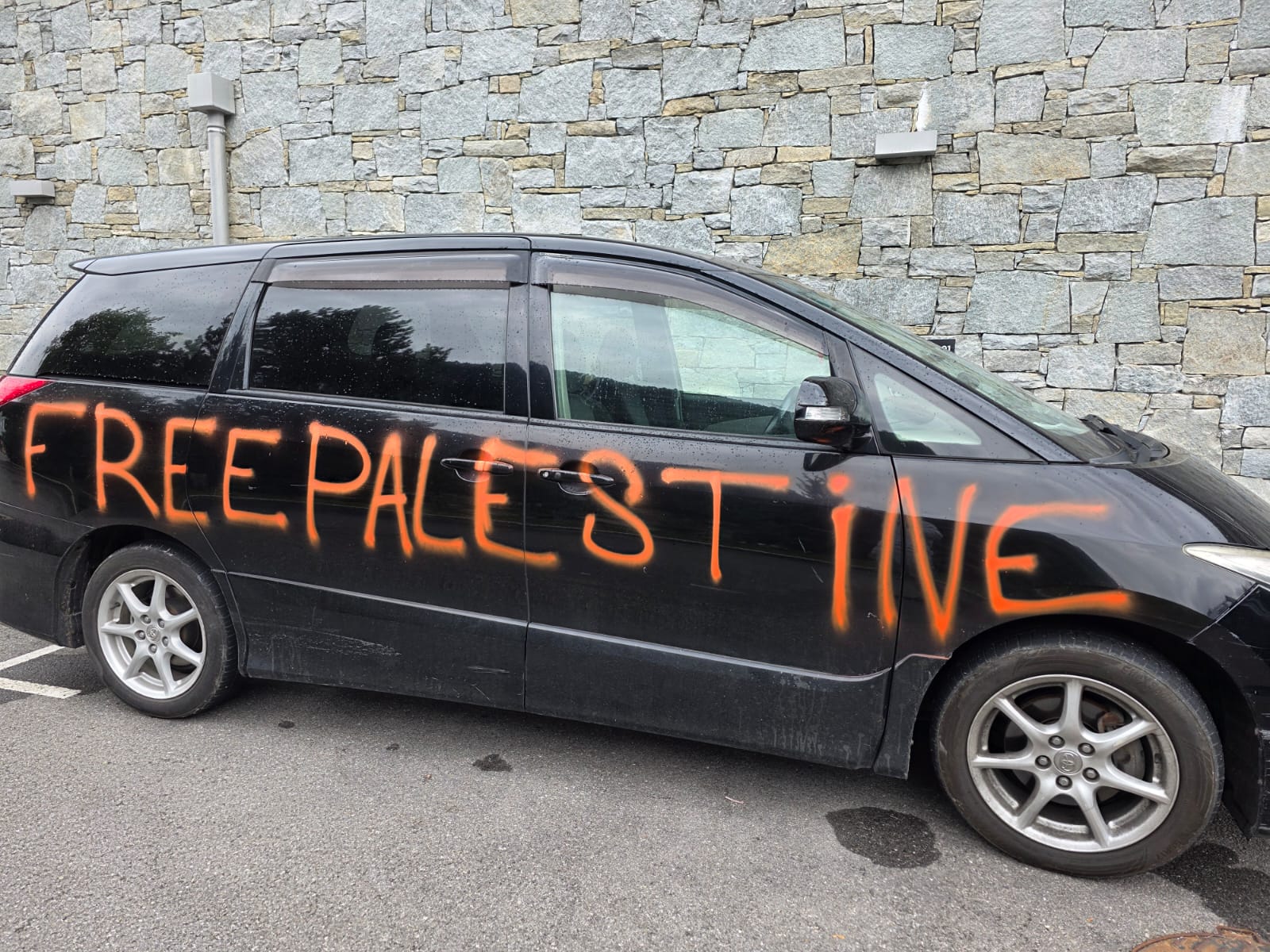 Vandalized family car in France