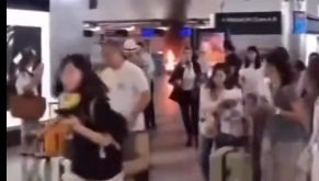 Chaos at Milan Airport: Hammer-Wielding Man Sets Bin Alight, Smashes Property | WATCH