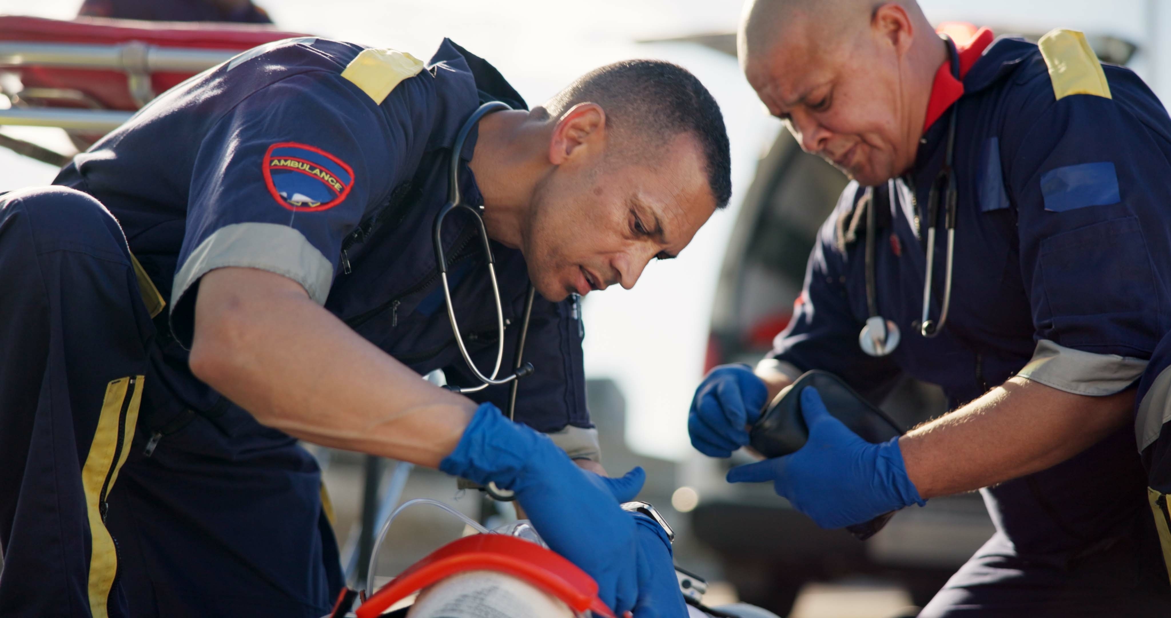 Paramedics in service