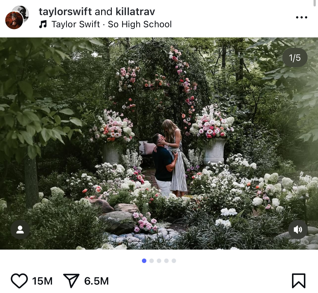 Taylor Swift and Travis Kelce announced their engagement on Instagram