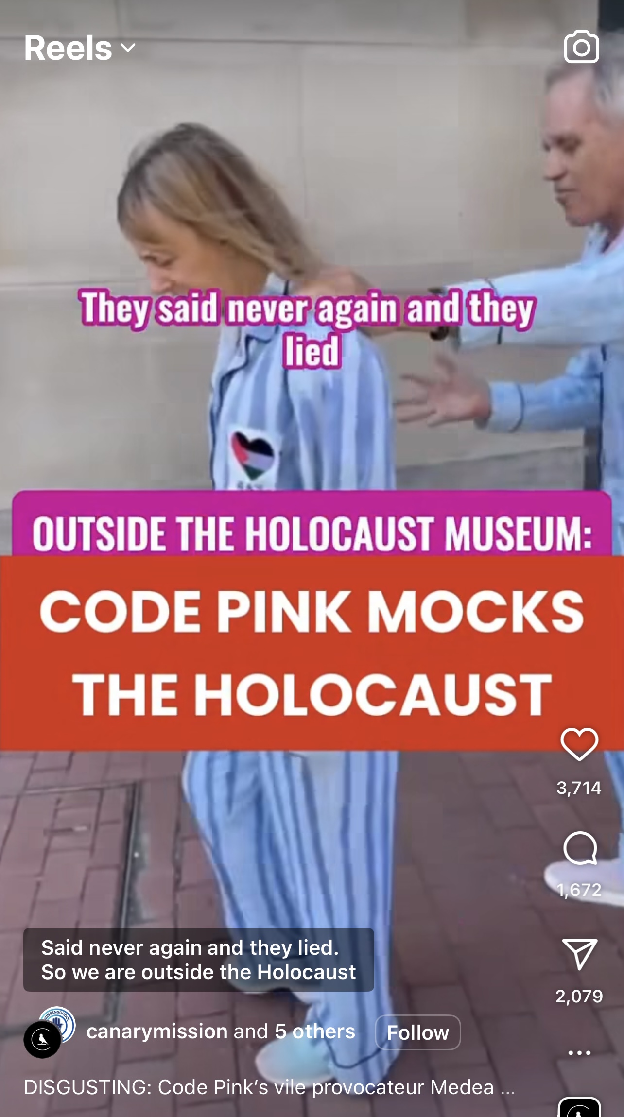 Code Pinks' horrific protest outside Holocaust Museum