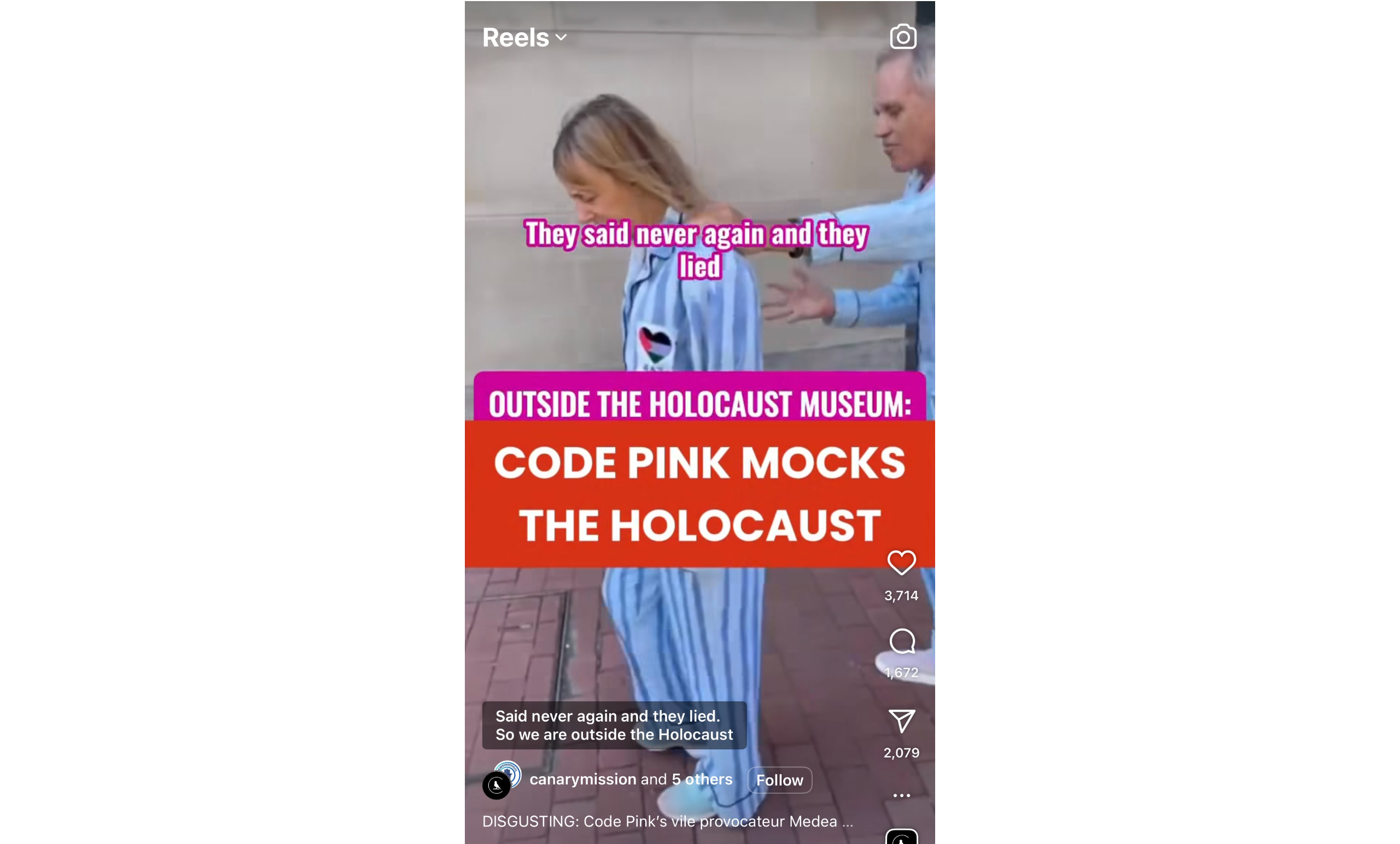 Code Pinks' horrific protest outside Holocaust Museum