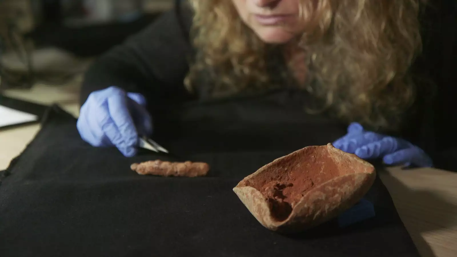 Examination of the wick under a microscope in the IAA laboratories