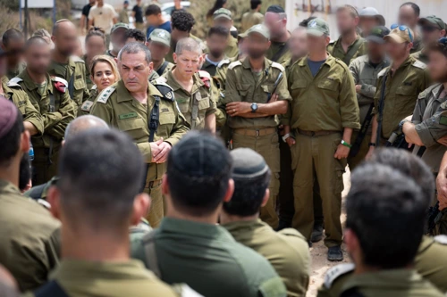 Chief of Staff Eyal Zamir during base visit