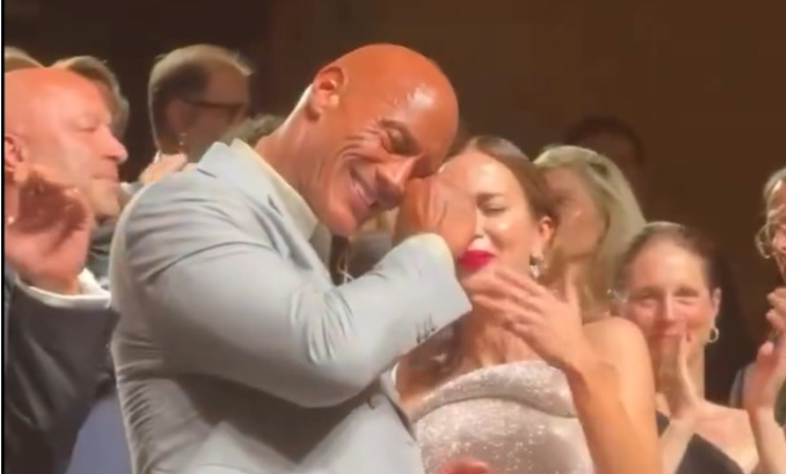 Dwayne "The Rock" Johnson in tears at Venice