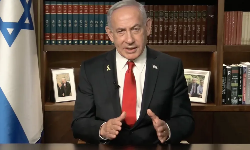 Netanyahu during press conference
