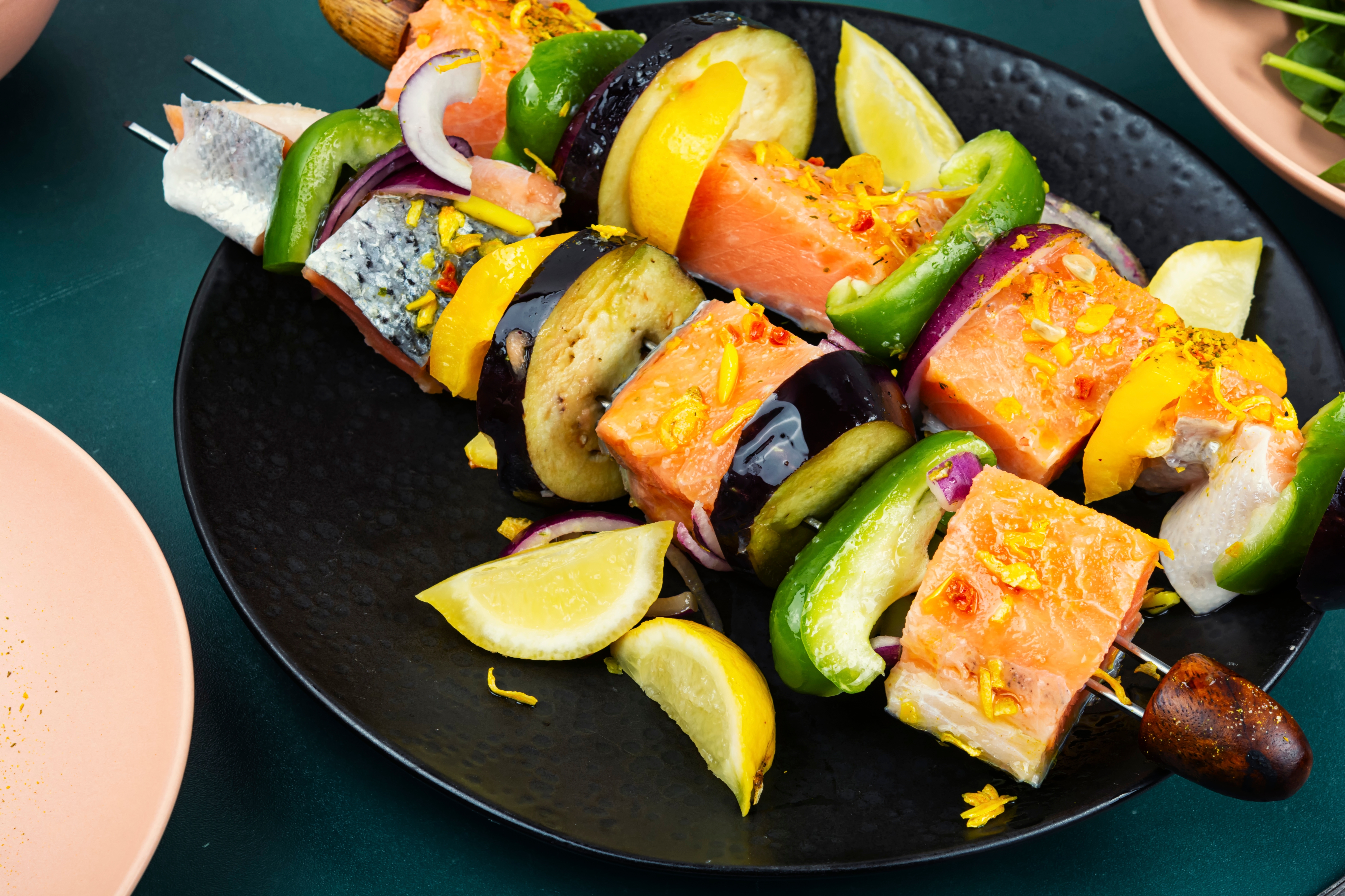 Salmon skewers