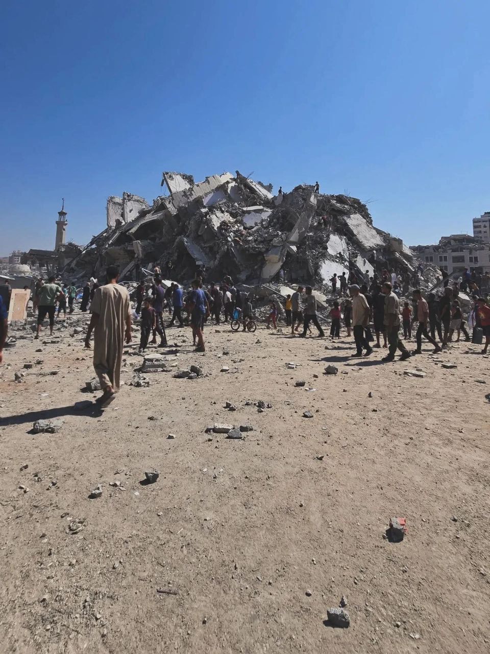 The Tower after IDF strikes demolished it