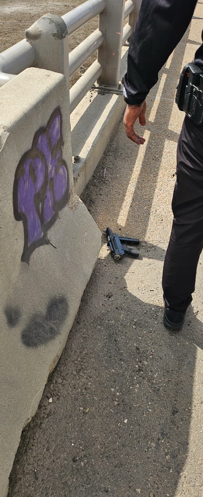 The gun used in today's shooting attack in Jerusalem, 8 September 2025