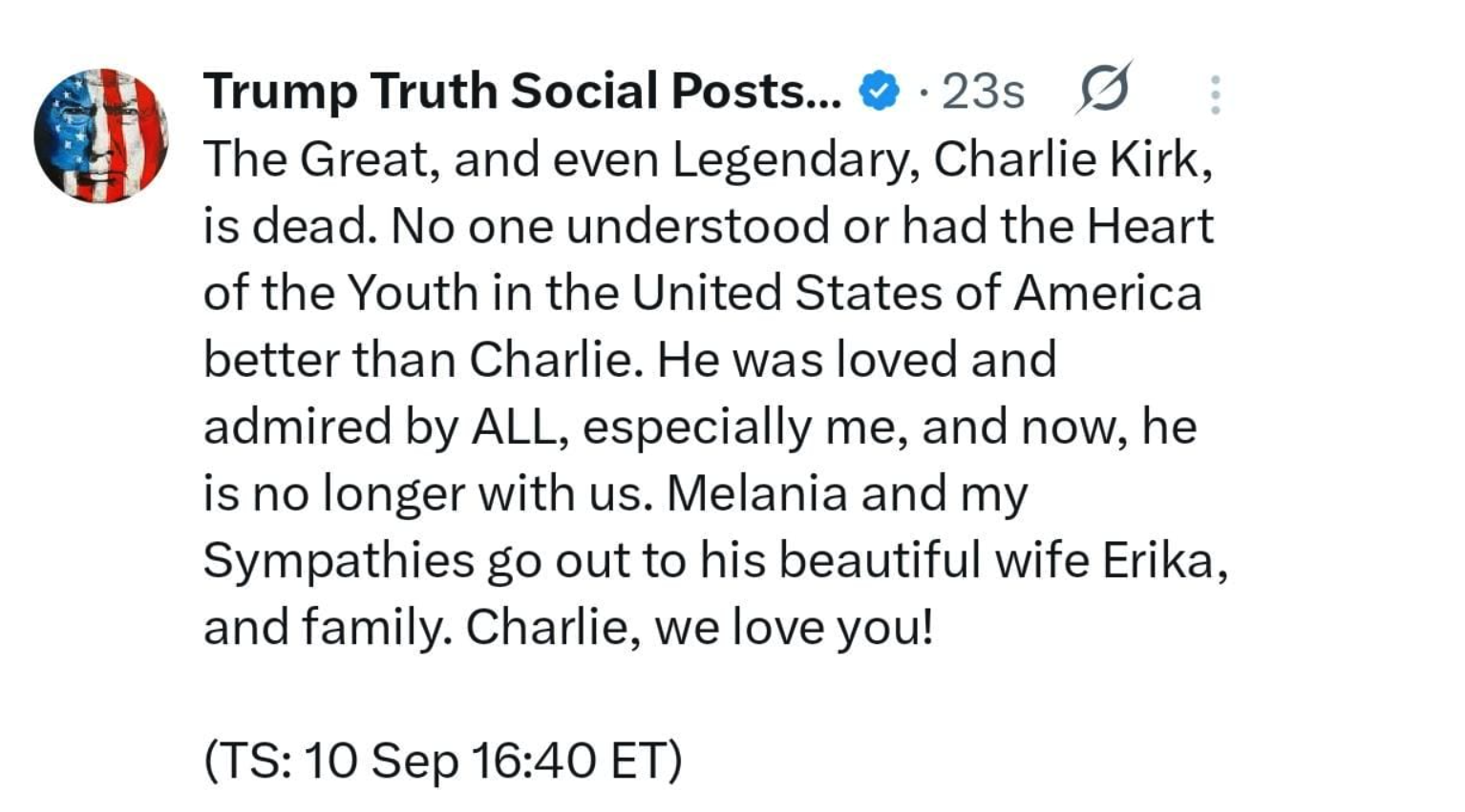 BREAKING! Charlie Kirk dies after being shot in the neck