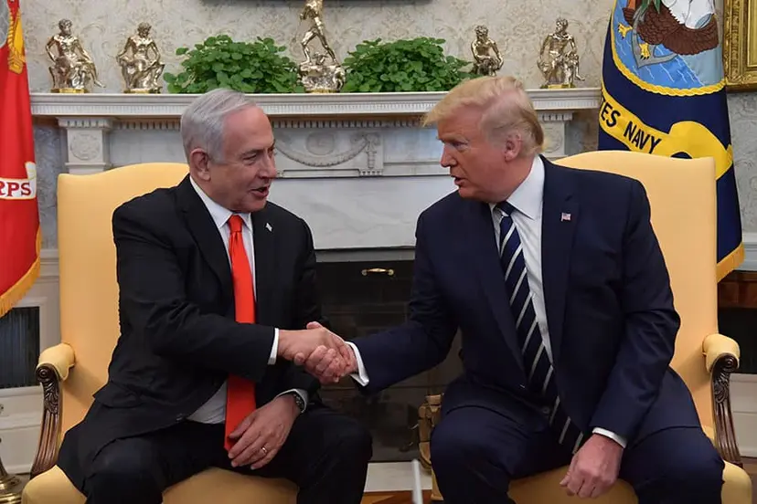 Netanyahu and Trump in White House