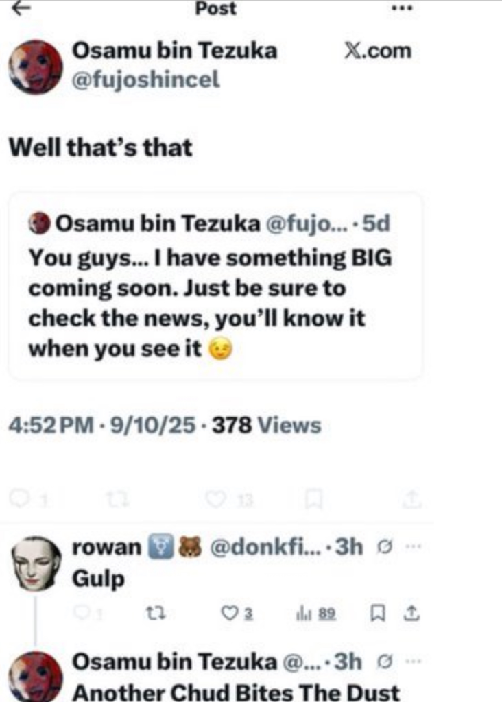 FBI: Chilling Posts Predicted Charlie Kirk's Assassination